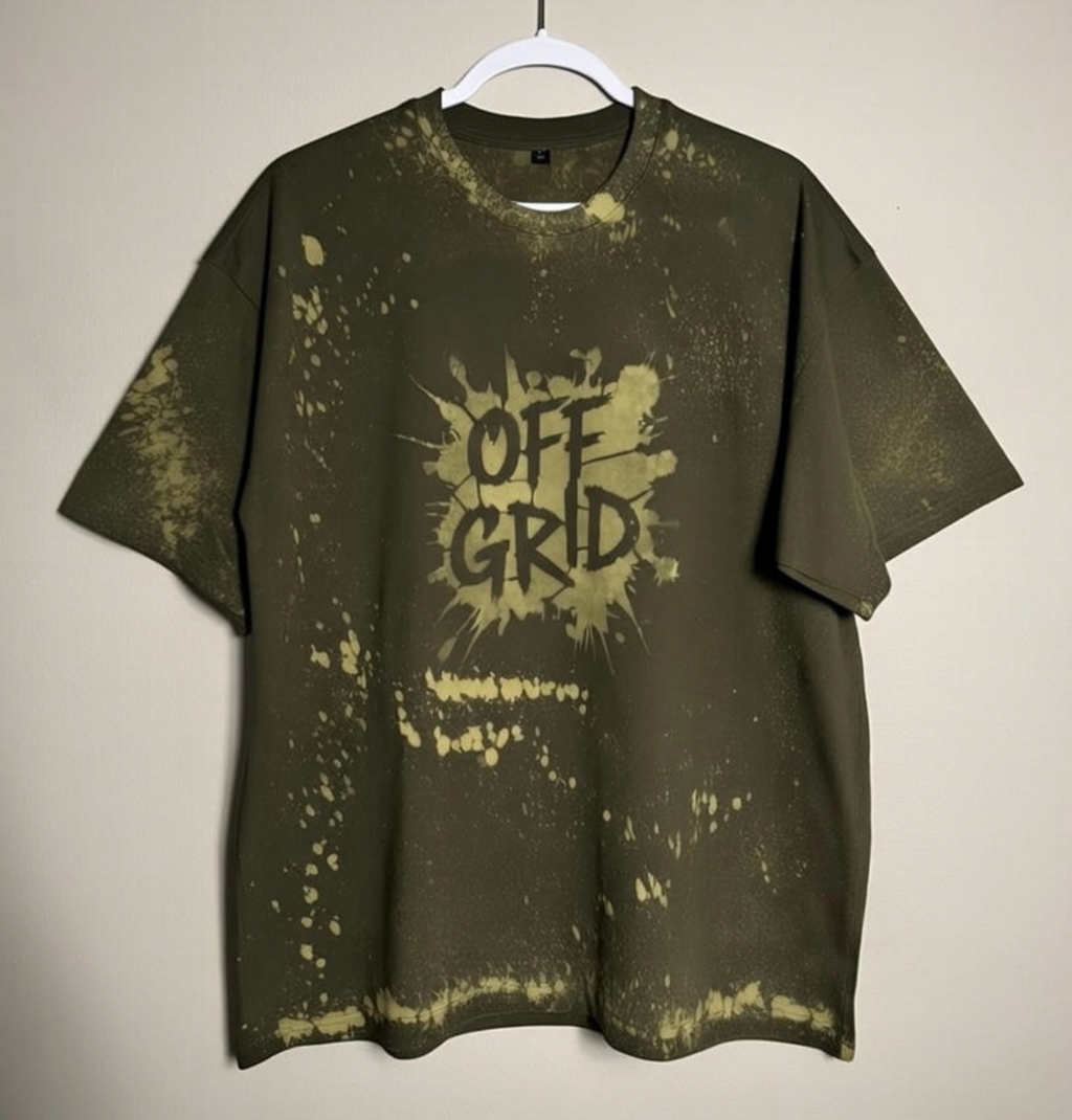 OFF GRID KHAKI OVERSIZED T SHIRT