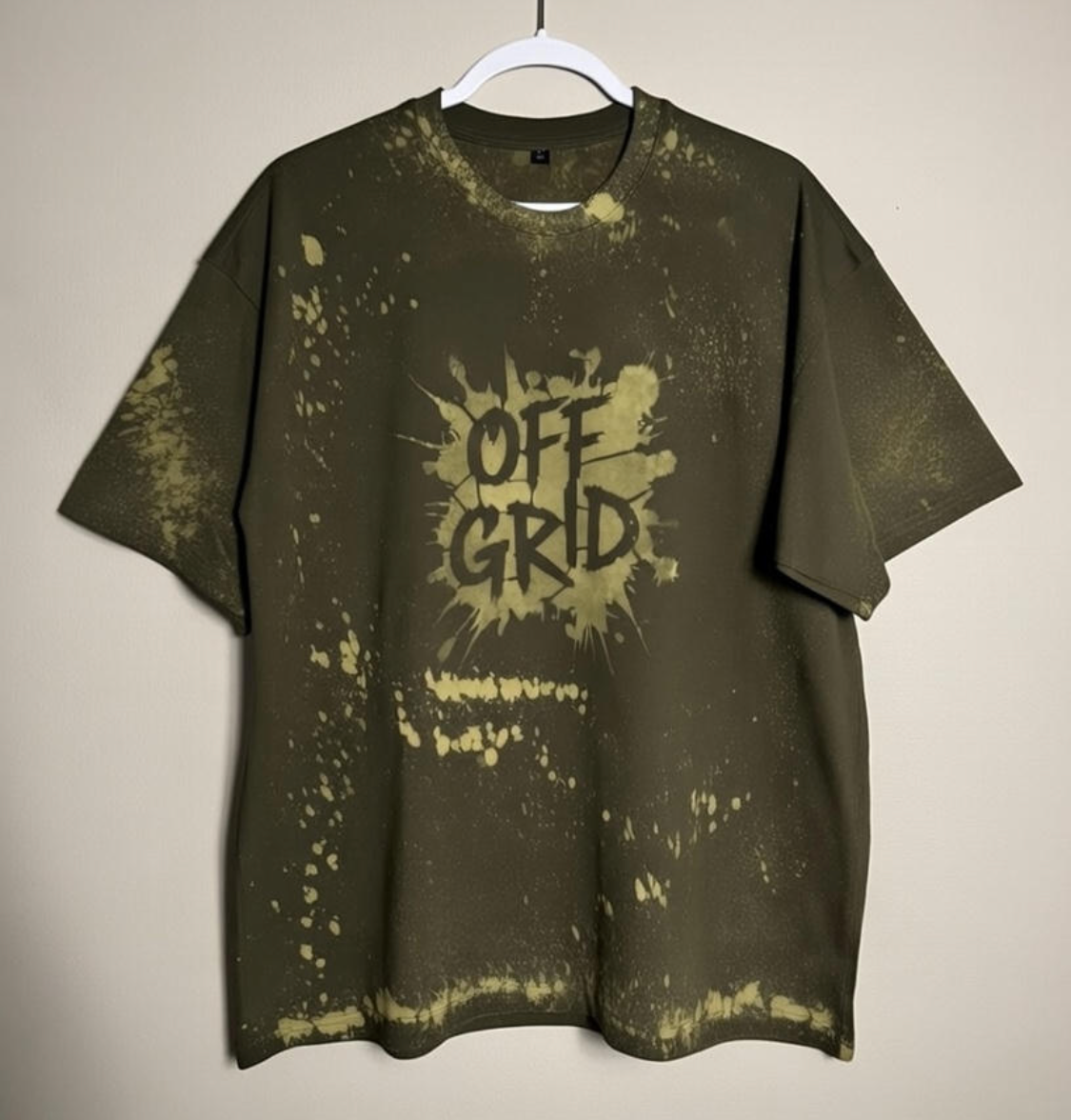 OFF GRID KHAKI OVERSIZED T SHIRT