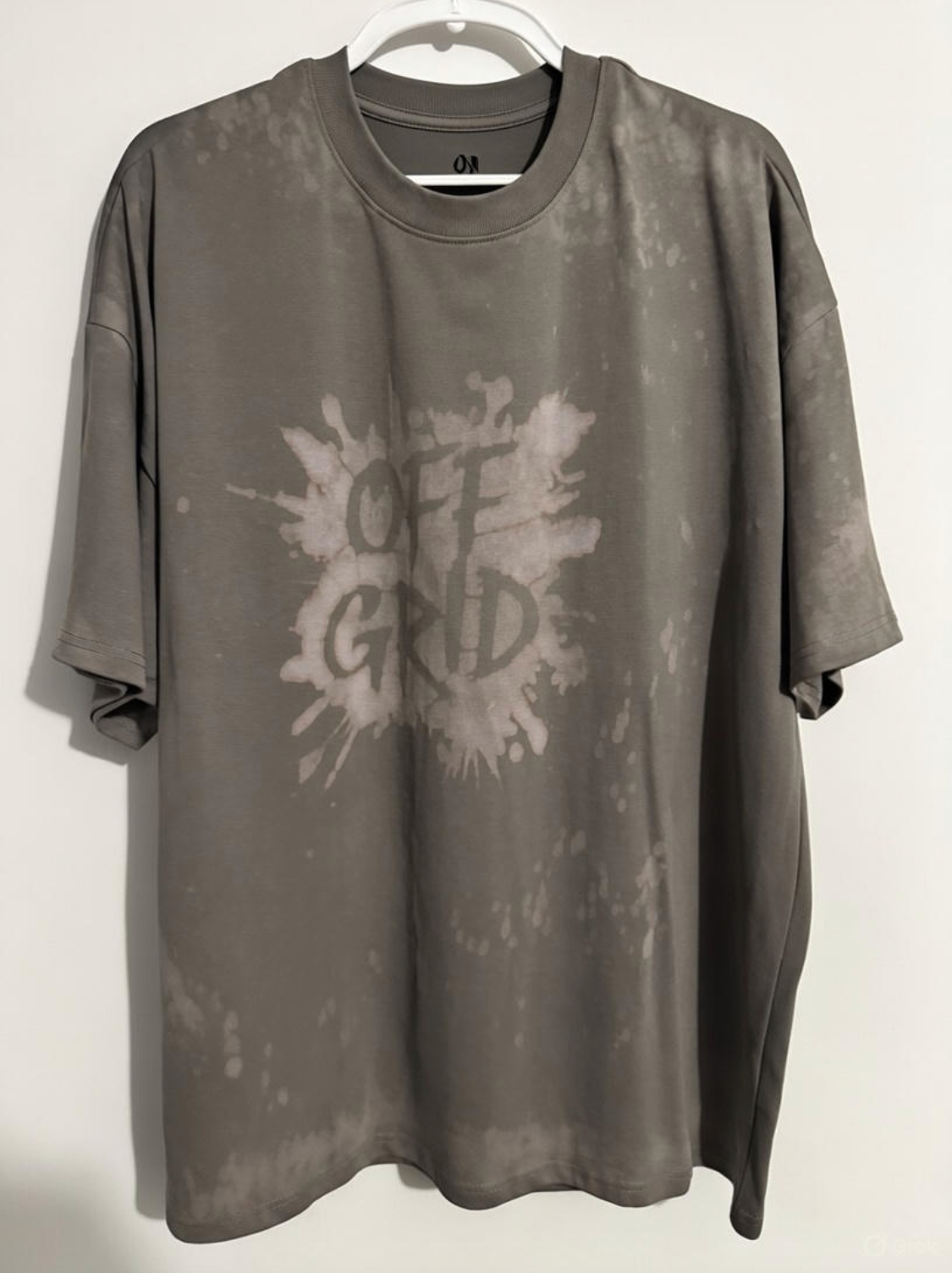 OFF GRID OVERSIZED T SHIRT CHARCOAL GRAY