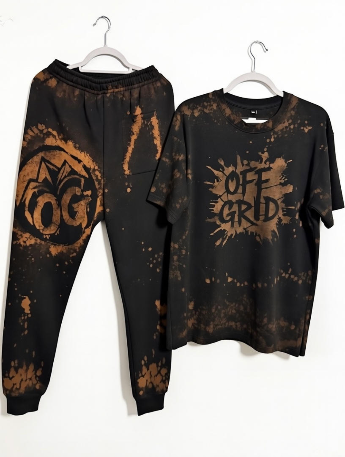 OFF GRID BLACK AND BURNT ORANGE ADDITION MATCHING SET