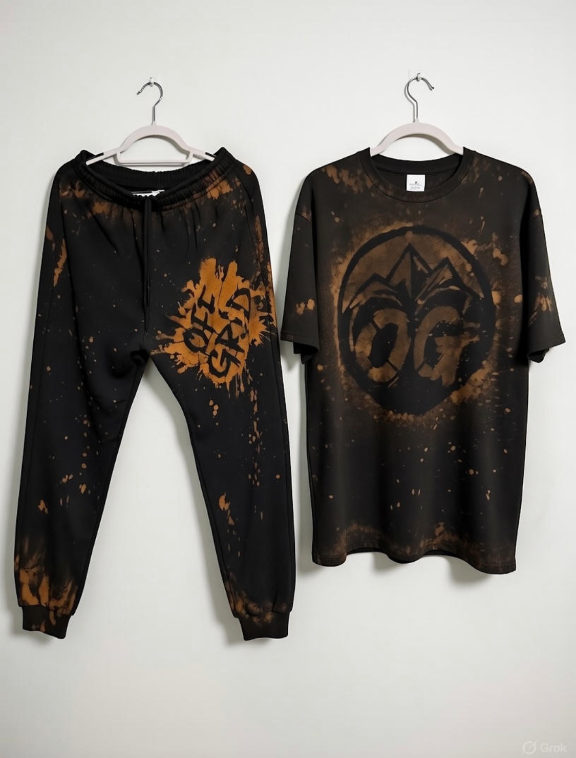 OFF GRID BLACK AND BURNT ORANGE ADDITION MATCHING SET